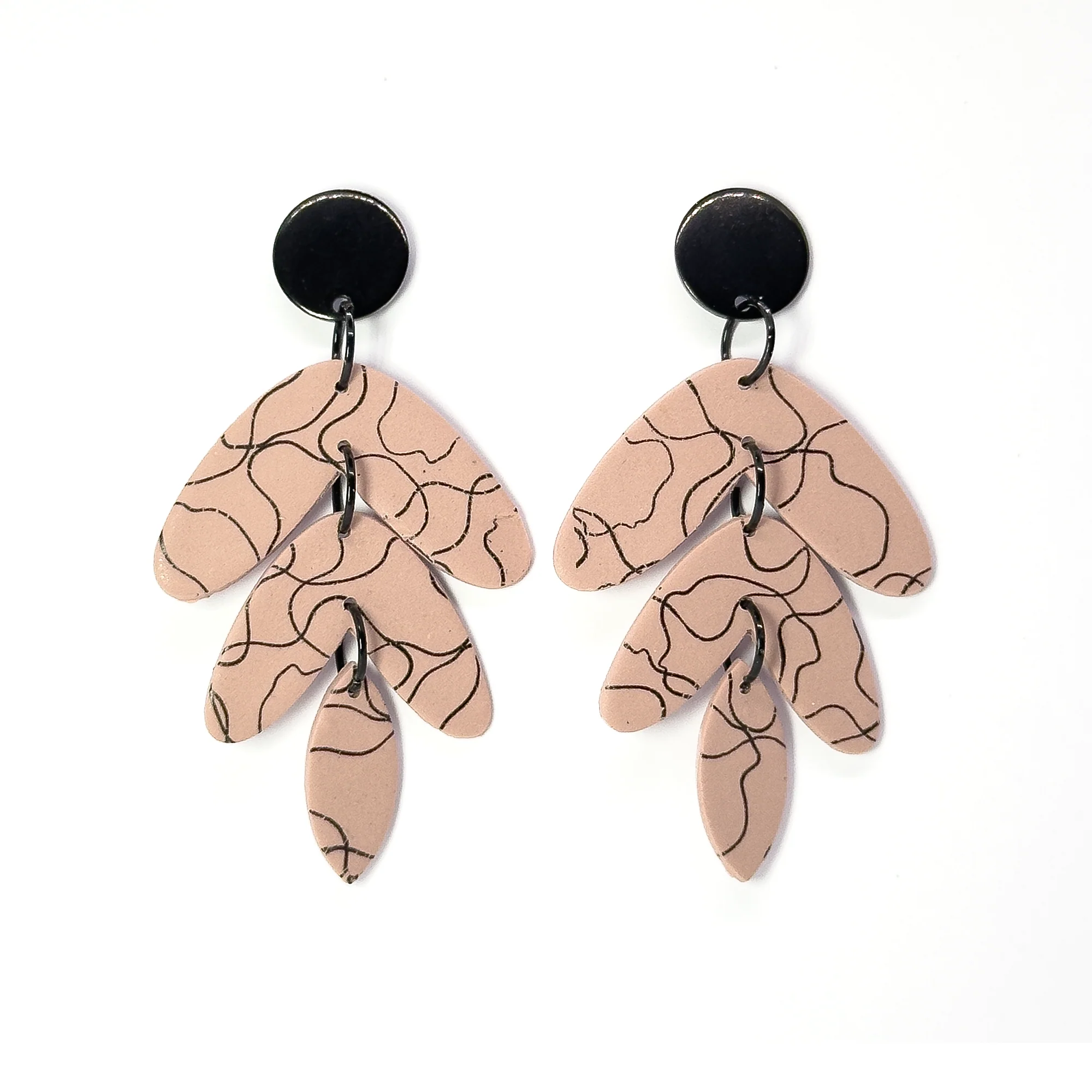 Frida | Blush | Statement Earrings - Image 3
