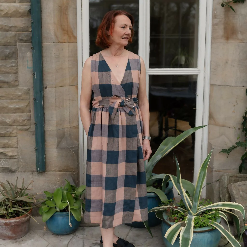 Frida Linen Wrap Dress - Image 4
