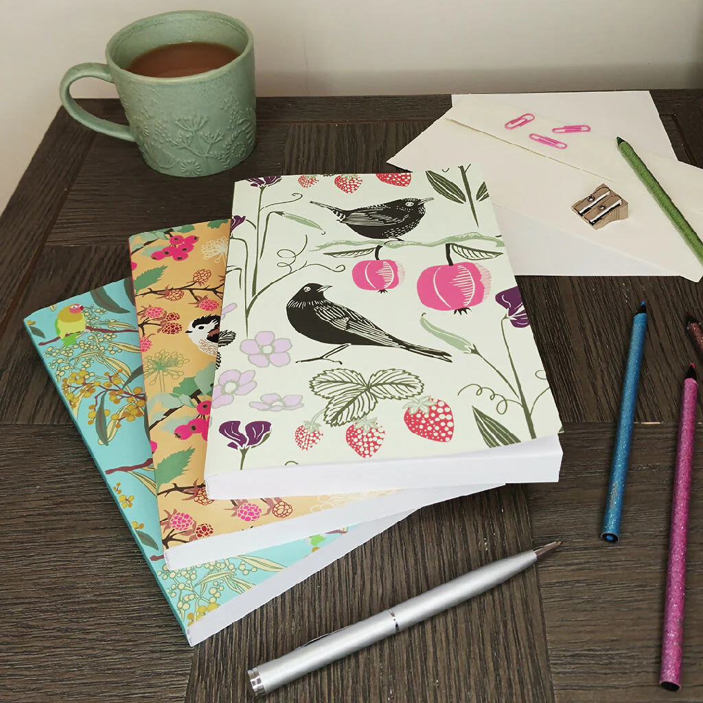 Fruits & Birds notebook A5 luxury patterned notebook - Image 2