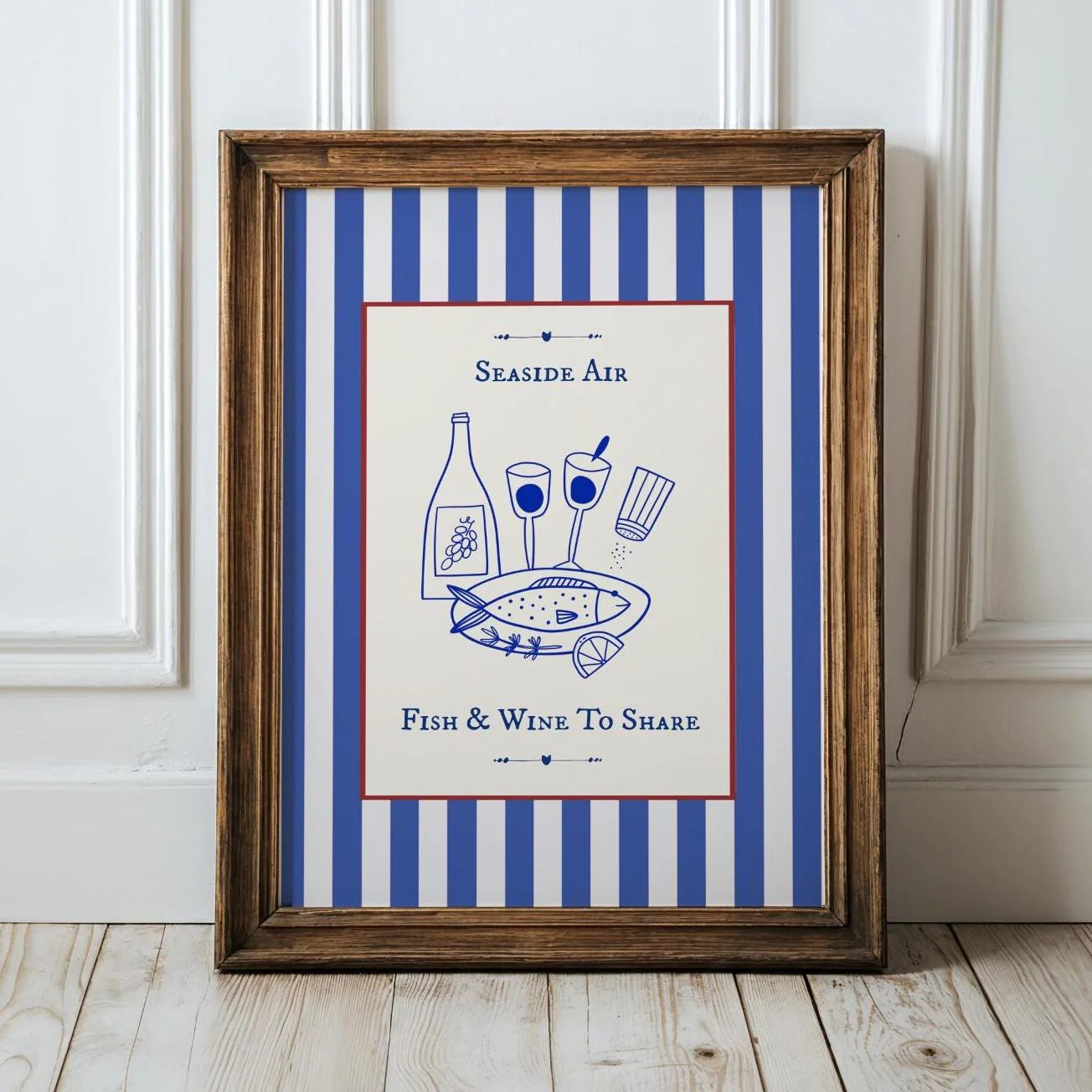 Fun Coastal Art Print Graphic Kitchen Wall Art - Image 2