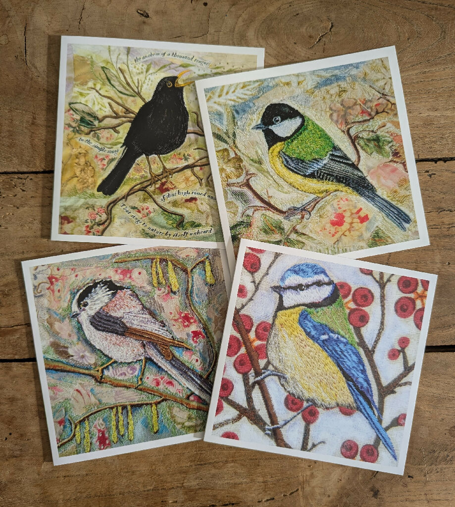 Garden Birds Card Set of 4