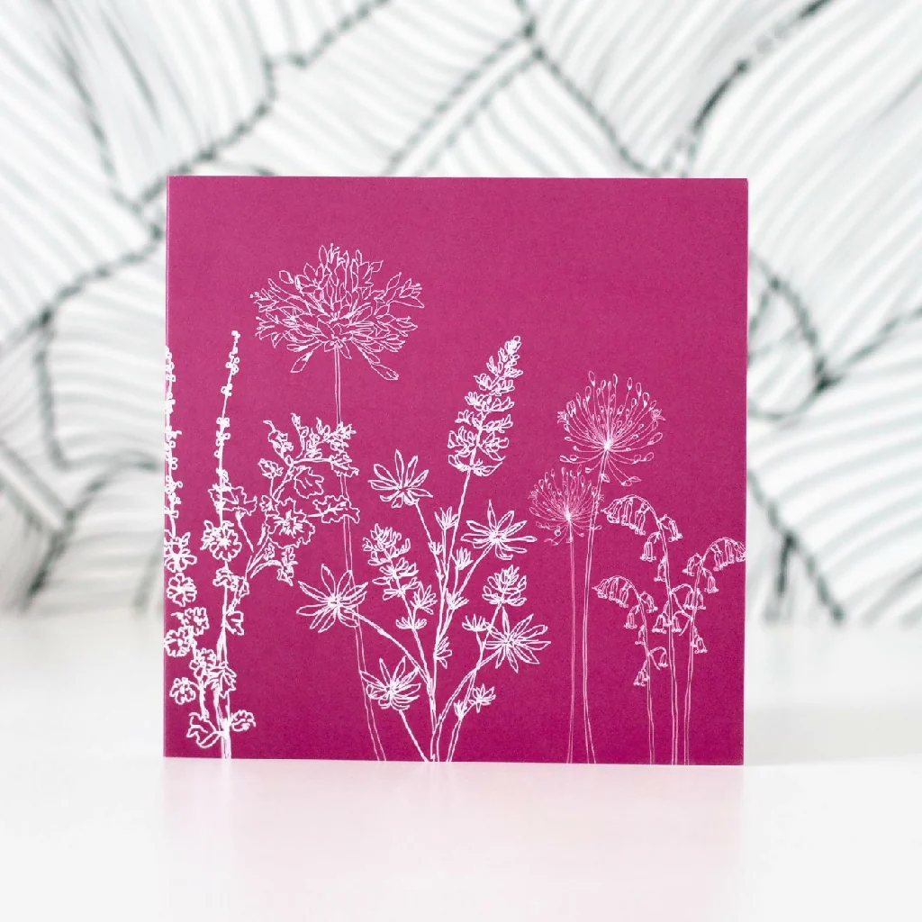 Garden Flowers Greetings Card