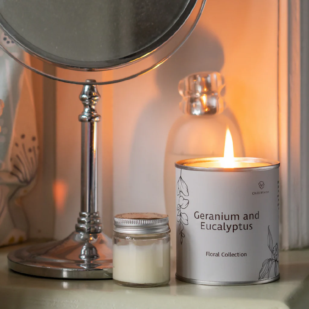 Geranium and Eucalyptus Candle or Wax Melts - Image 3