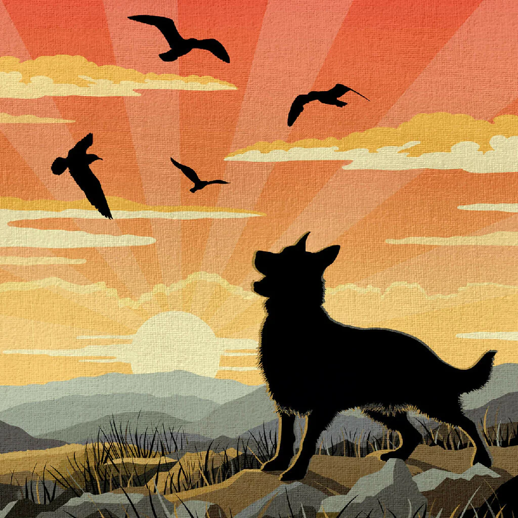 GERMAN SHEPHERD ‘WAGGY TAILS’ LIMITED EDITION ART PRINT - Image 7