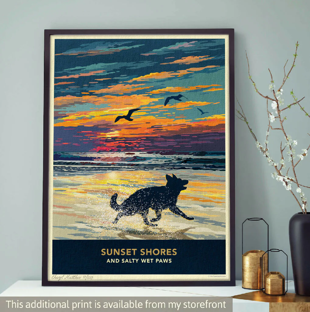 GERMAN SHEPHERD ‘WAGGY TAILS’ LIMITED EDITION ART PRINT - Image 8