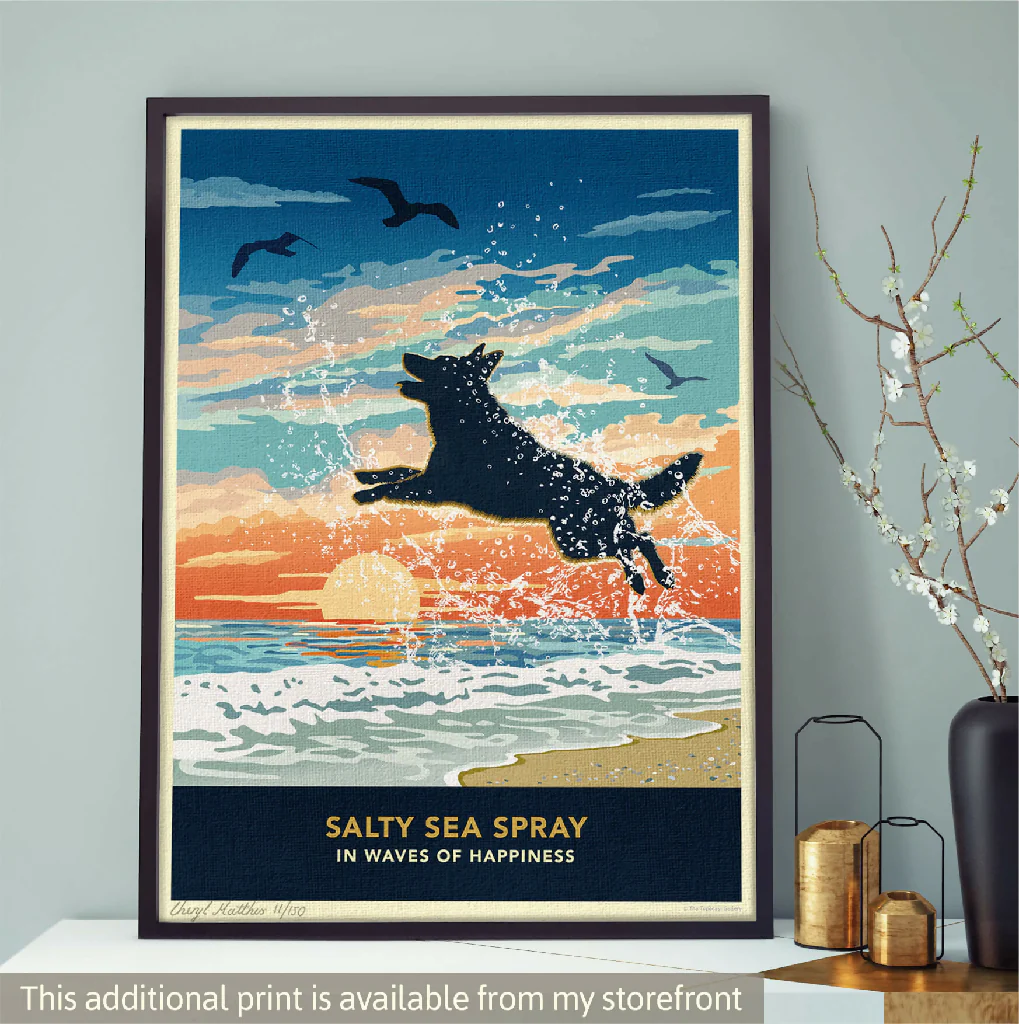 GERMAN SHEPHERD ‘WAGGY TAILS’ LIMITED EDITION ART PRINT - Image 9
