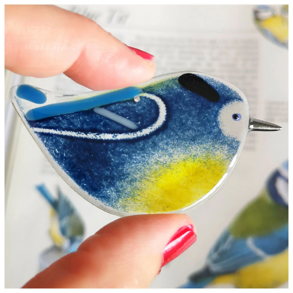 Gift Set, Five Hanging Glass Bird Decorations - Image 3