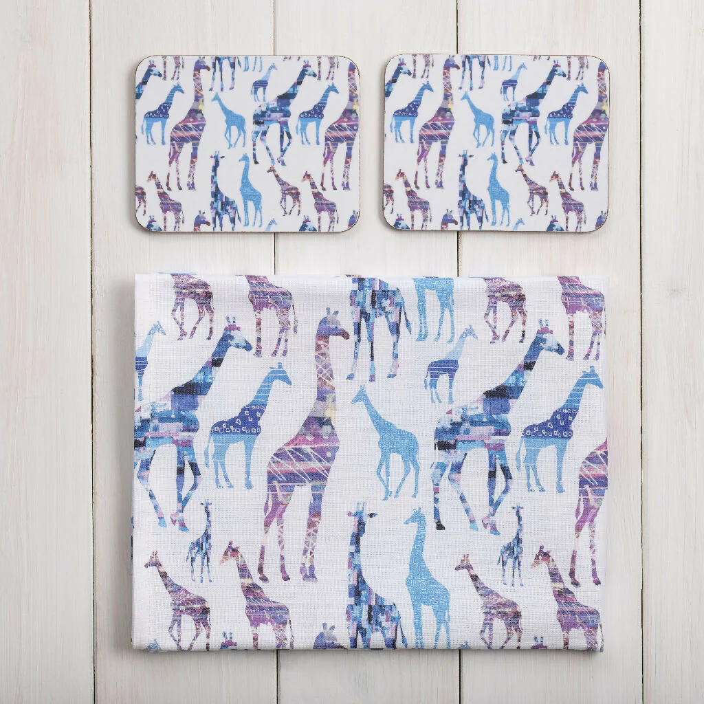 Giraffe Linen Tea Towel - Image 3