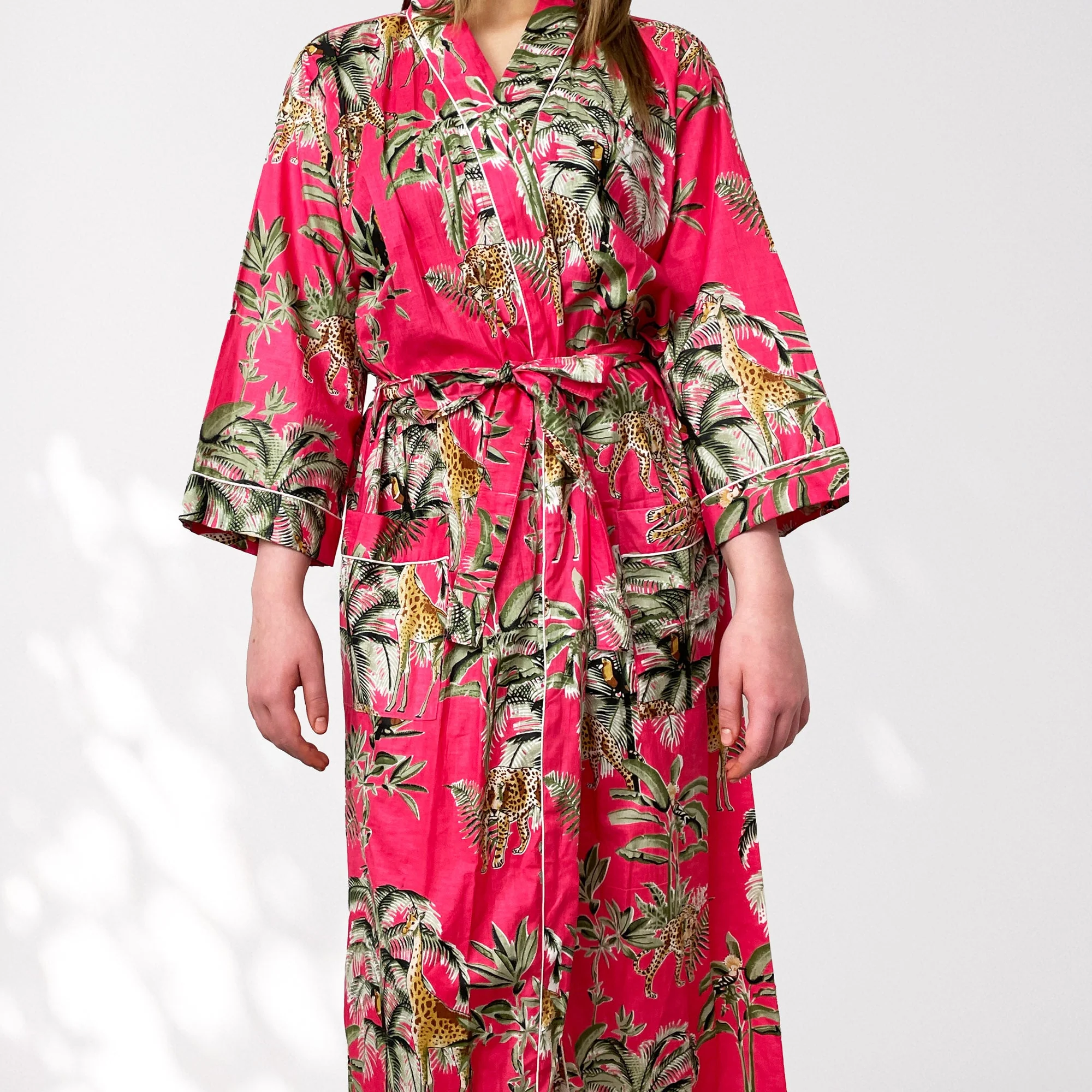Giraffe Print 100% Cotton Dressing Gown - Image 3