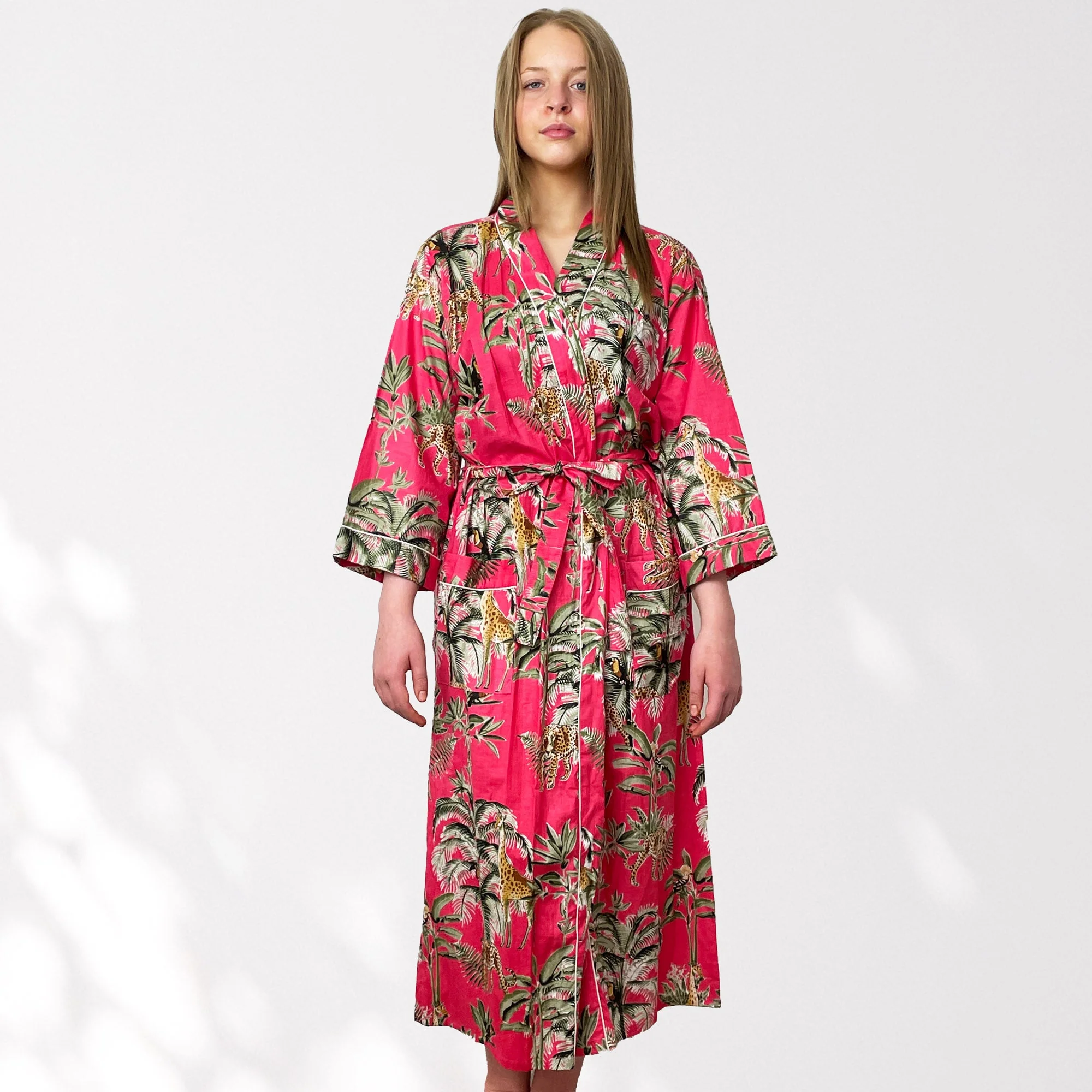Giraffe Print 100% Cotton Dressing Gown - Image 4
