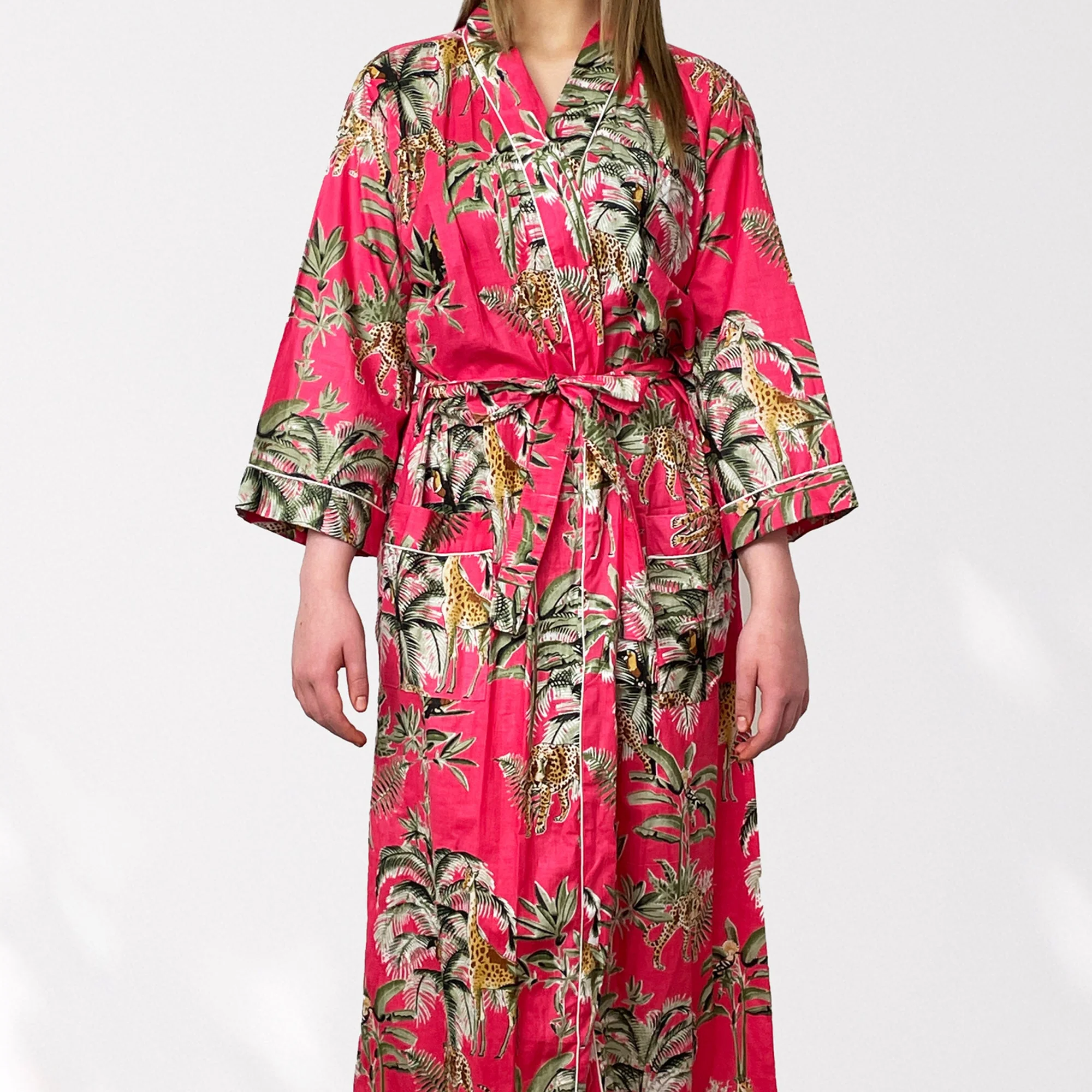 Giraffe Print 100% Cotton Dressing Gown - Image 5