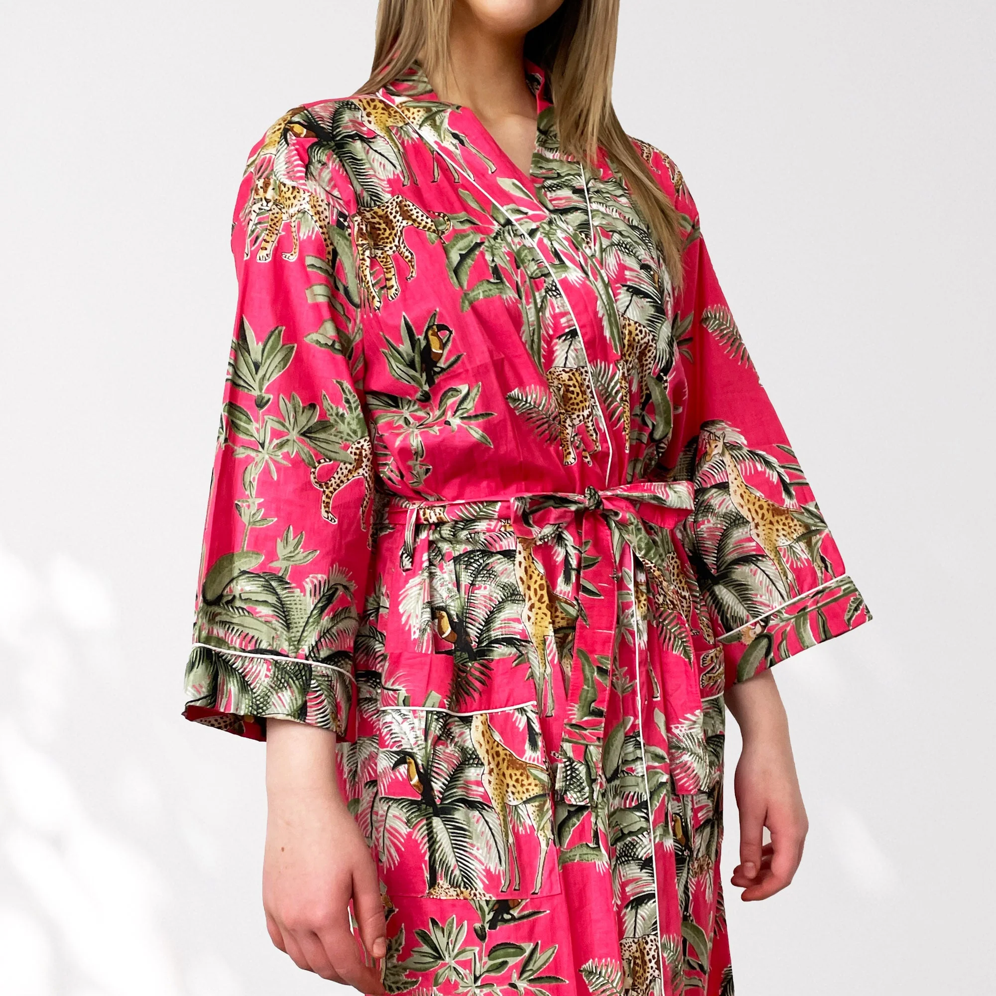 Giraffe Print 100% Cotton Dressing Gown - Image 8