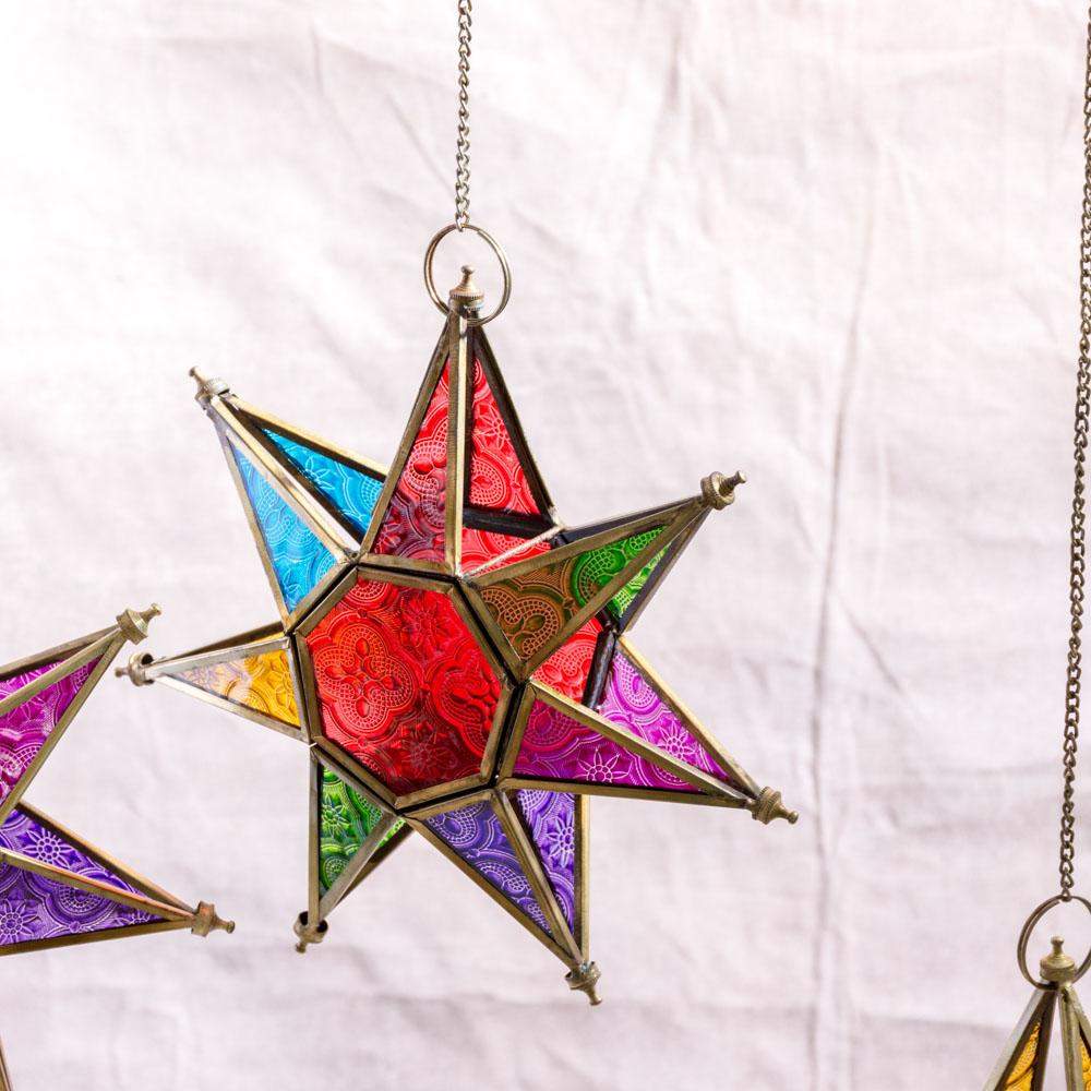 Glass Star Hanging Candle Holders - Image 2