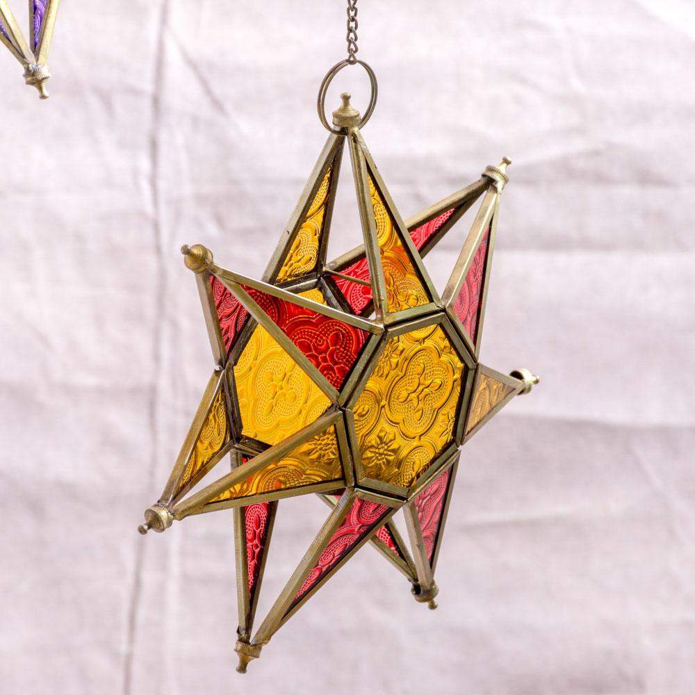 Glass Star Hanging Candle Holders - Image 3