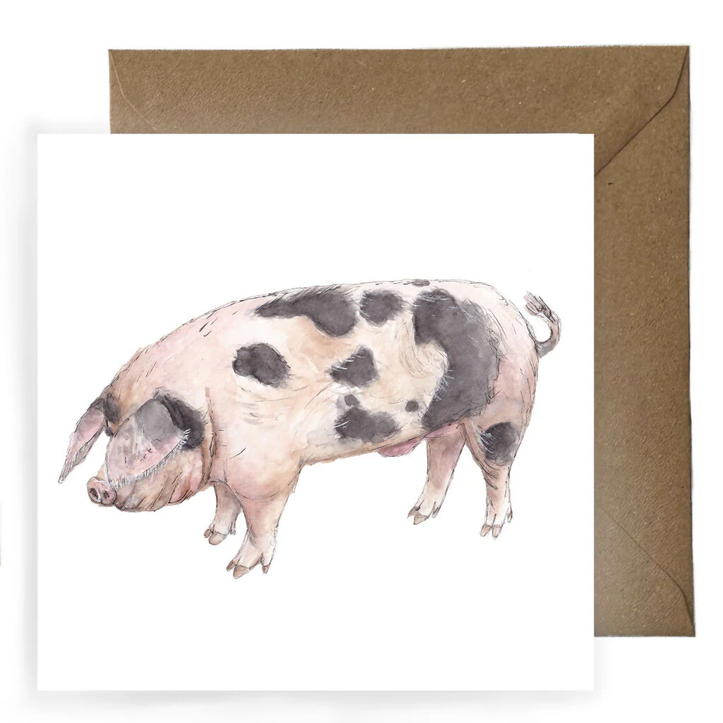Gloucestershire Old Spot Greeting Card - Image 3