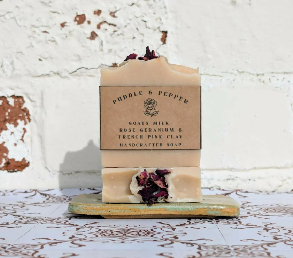 Goats Milk, Rose Geranium & French Pink Clay - Image 2