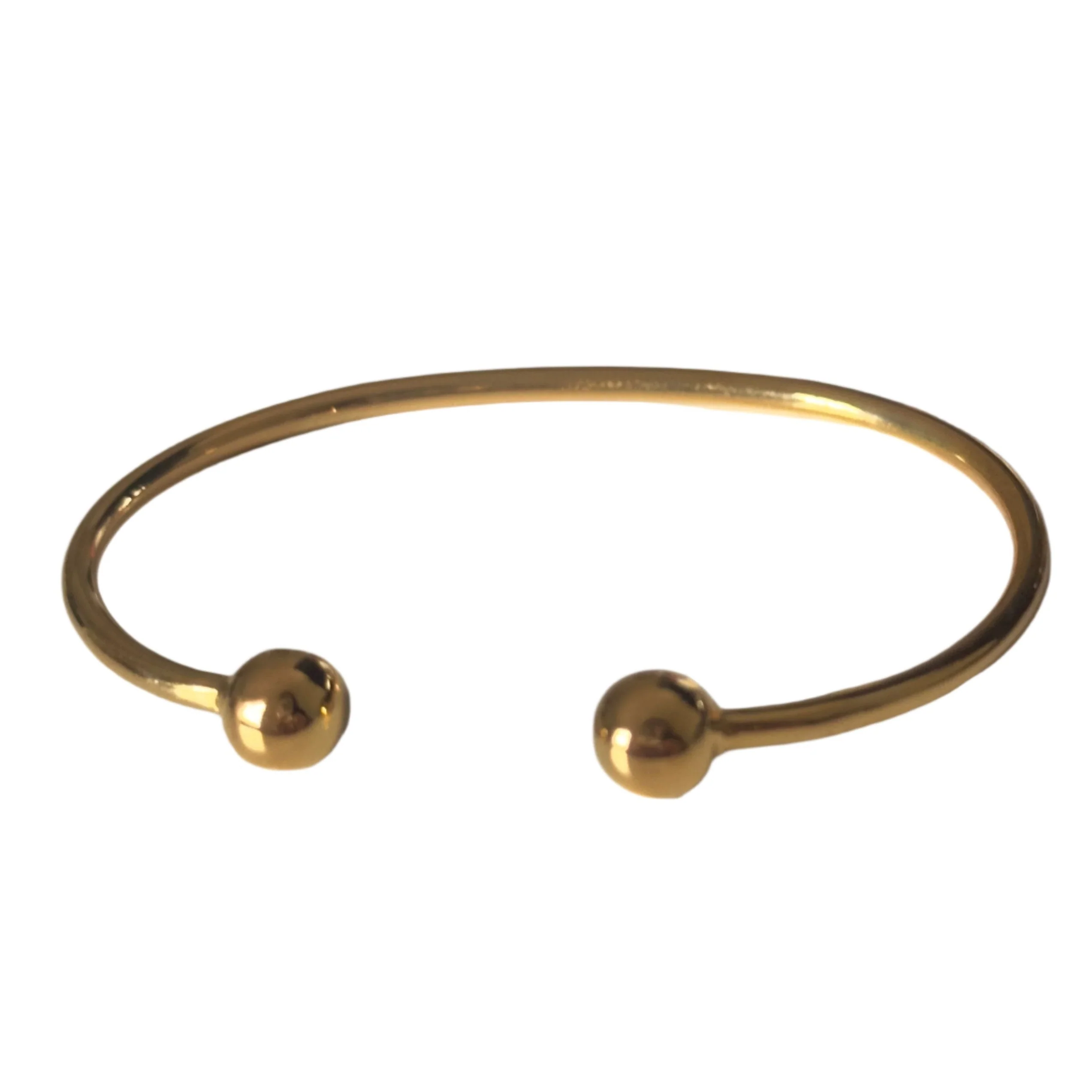 Gold Plated Sterling Silver Cuff with Spheres - Image 2