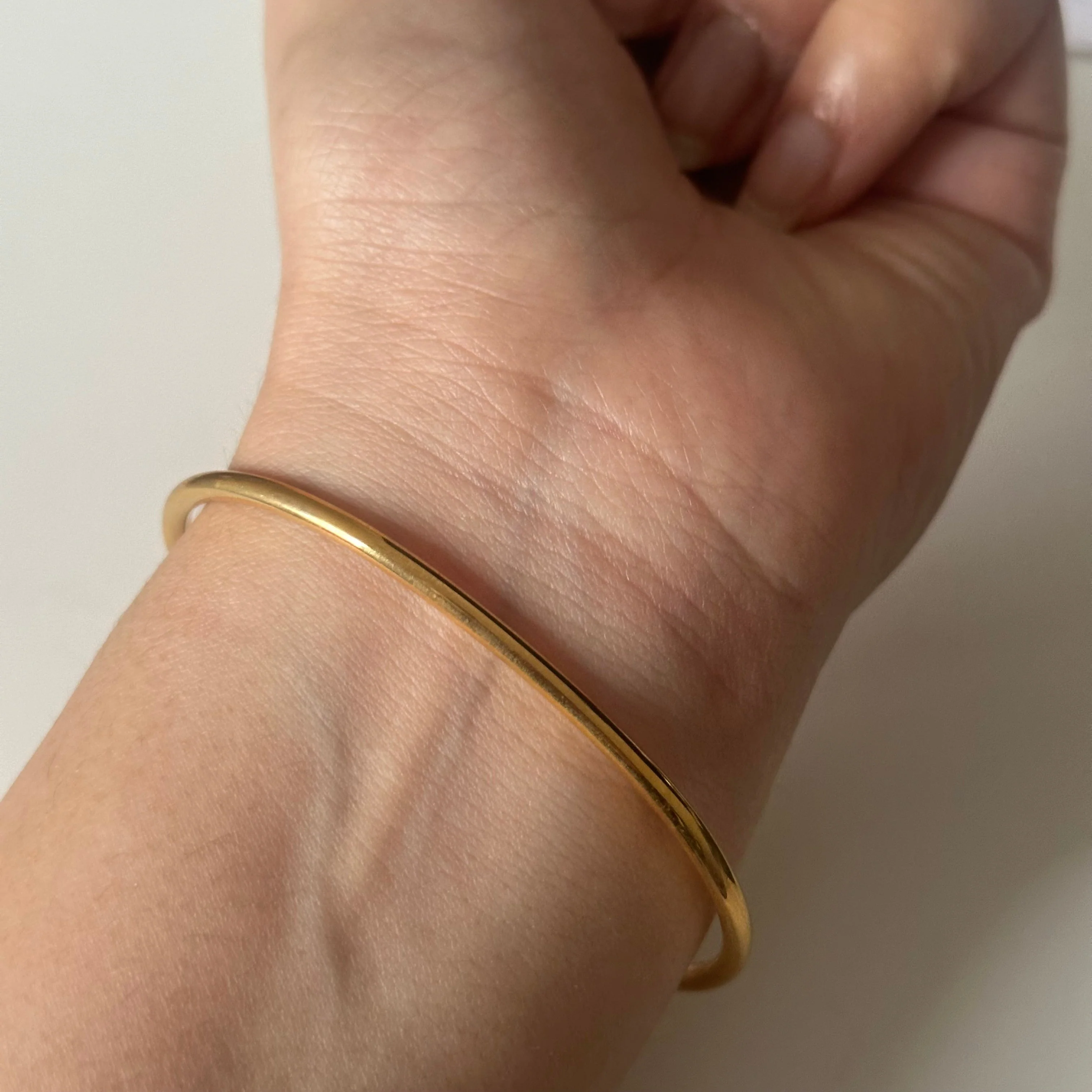 Gold Plated Sterling Silver Cuff with Spheres - Image 3