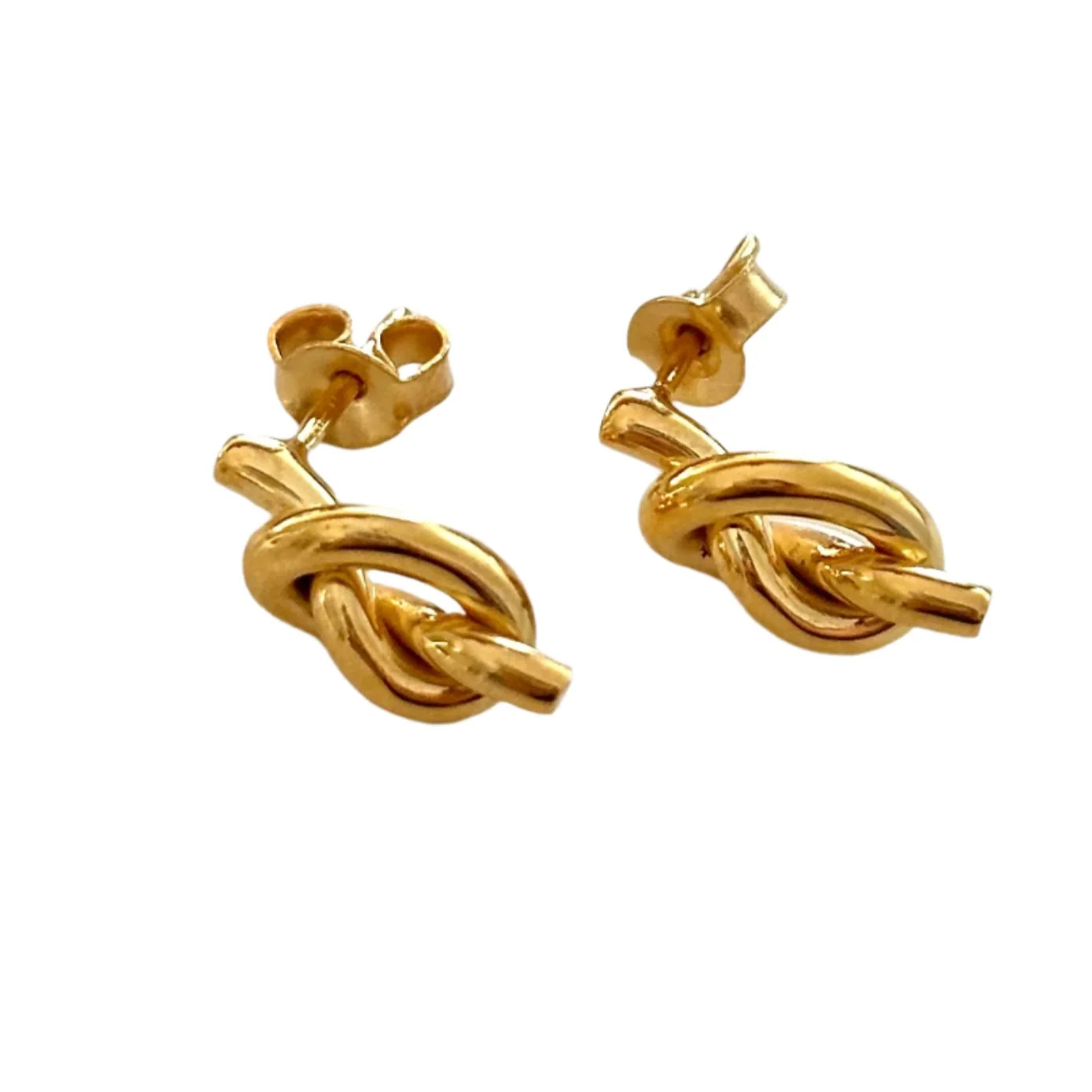 Gold Plated Sterling Silver Knot Studs - Image 2