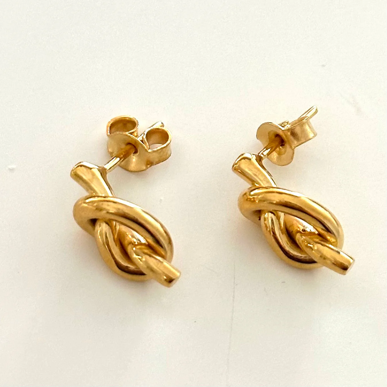 Gold Plated Sterling Silver Knot Studs - Image 3