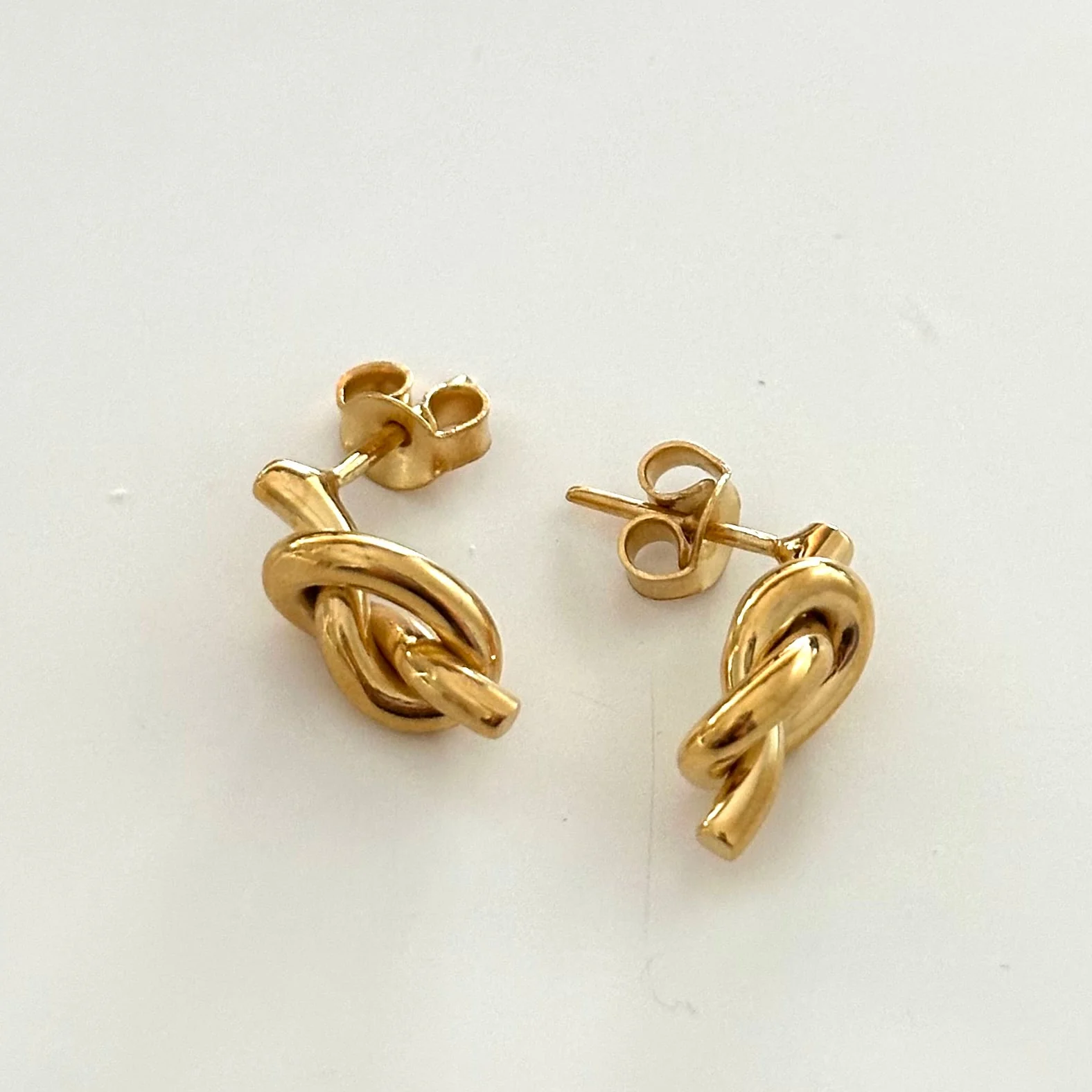 Gold Plated Sterling Silver Knot Studs - Image 4