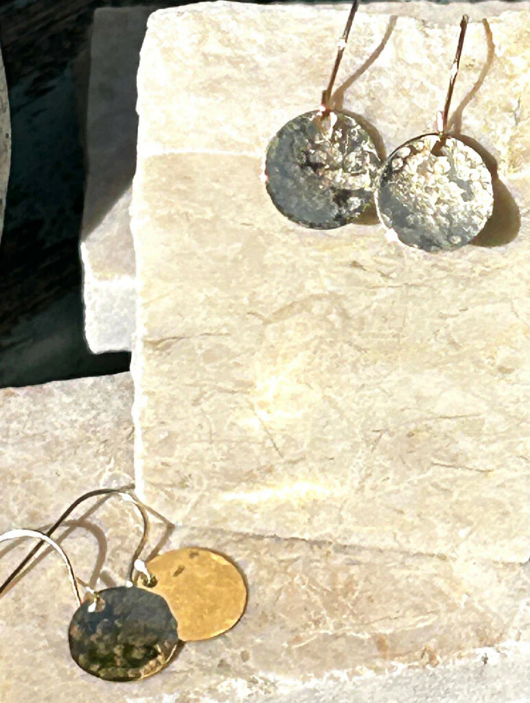Gold sunset Earrings - Image 3