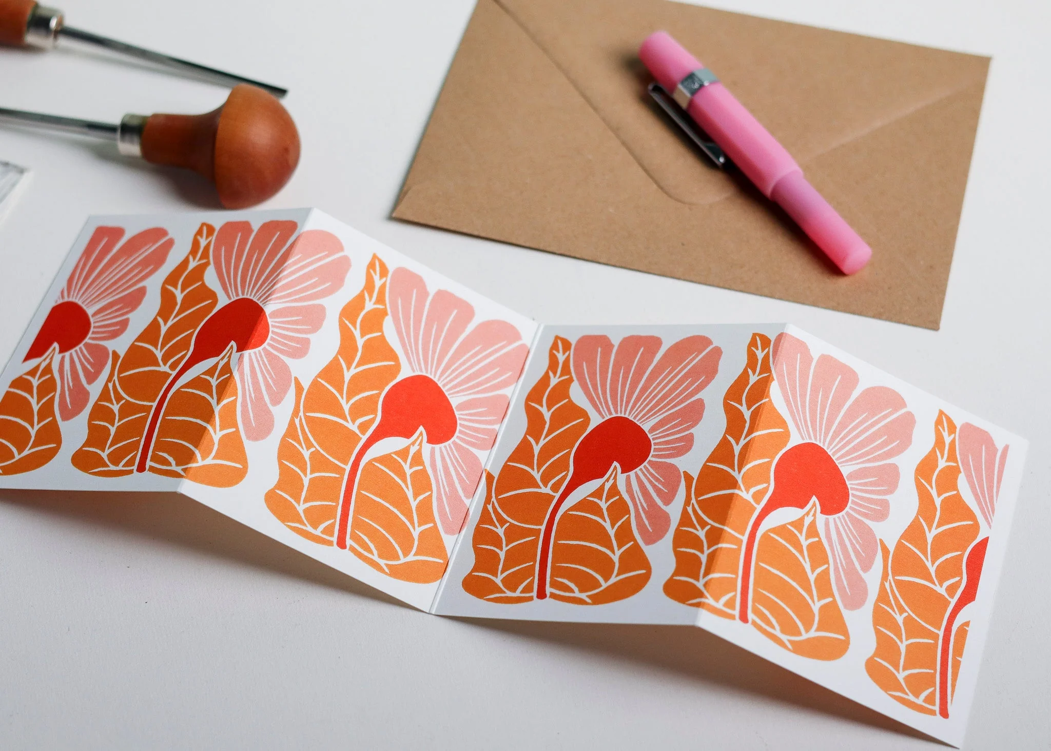 Golden Autumn Garland Card | Single Card & Envelope - Image 6