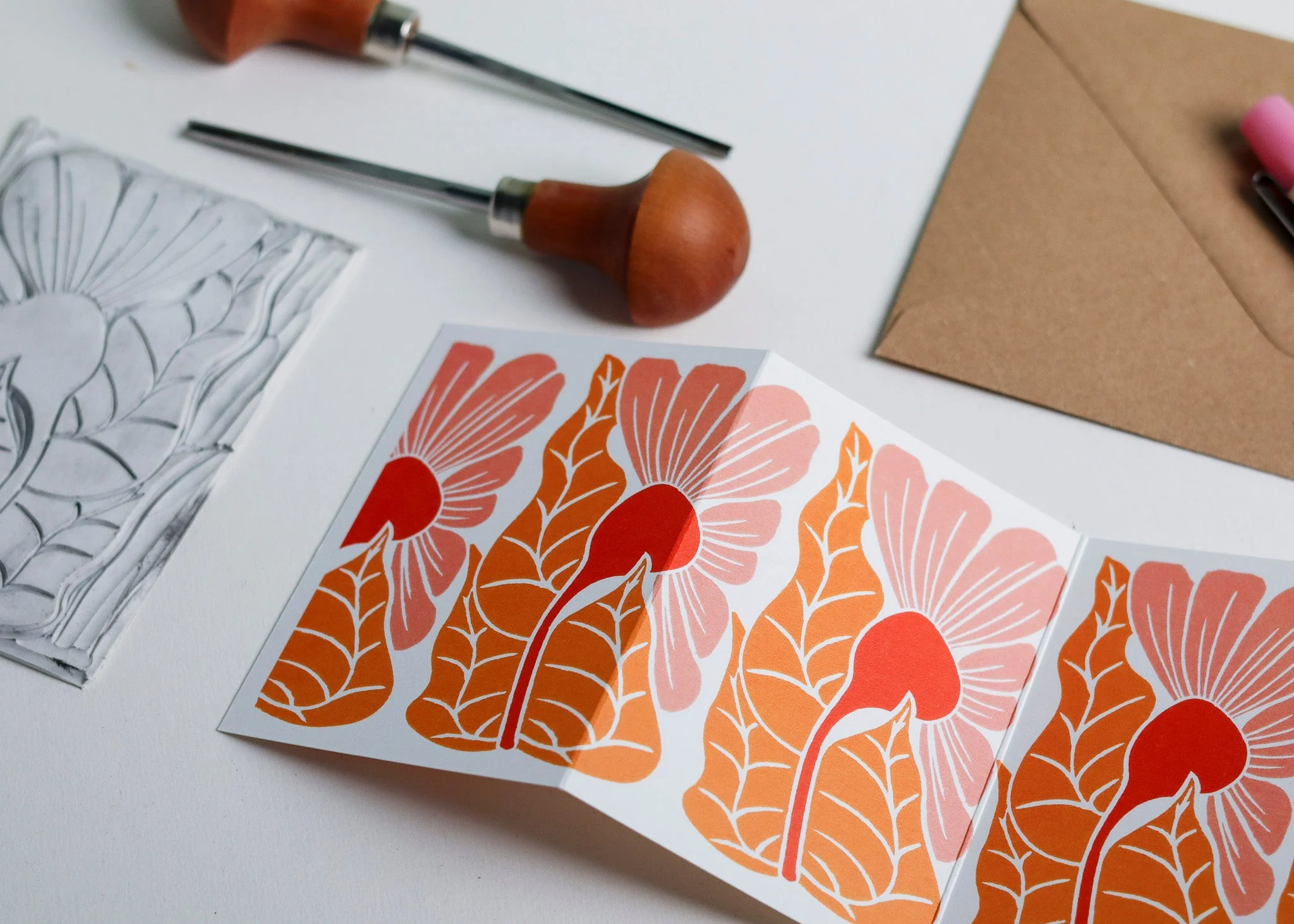 Golden Autumn Garland Card | Single Card & Envelope - Image 7