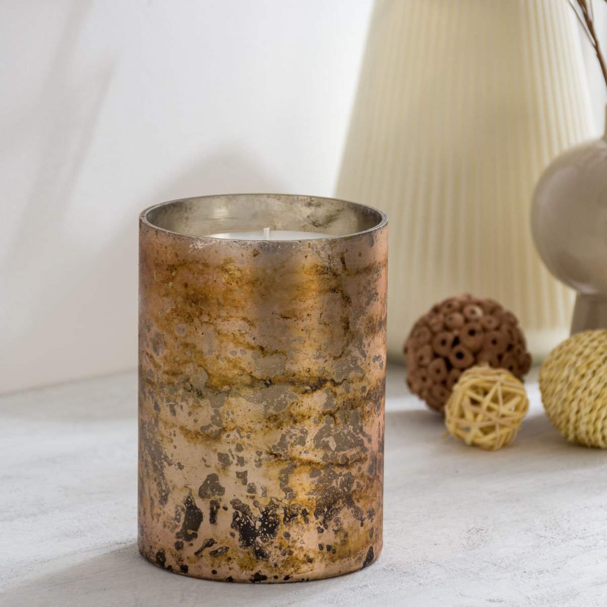 Golden Glow Cylinder Candle Holder - Image 4
