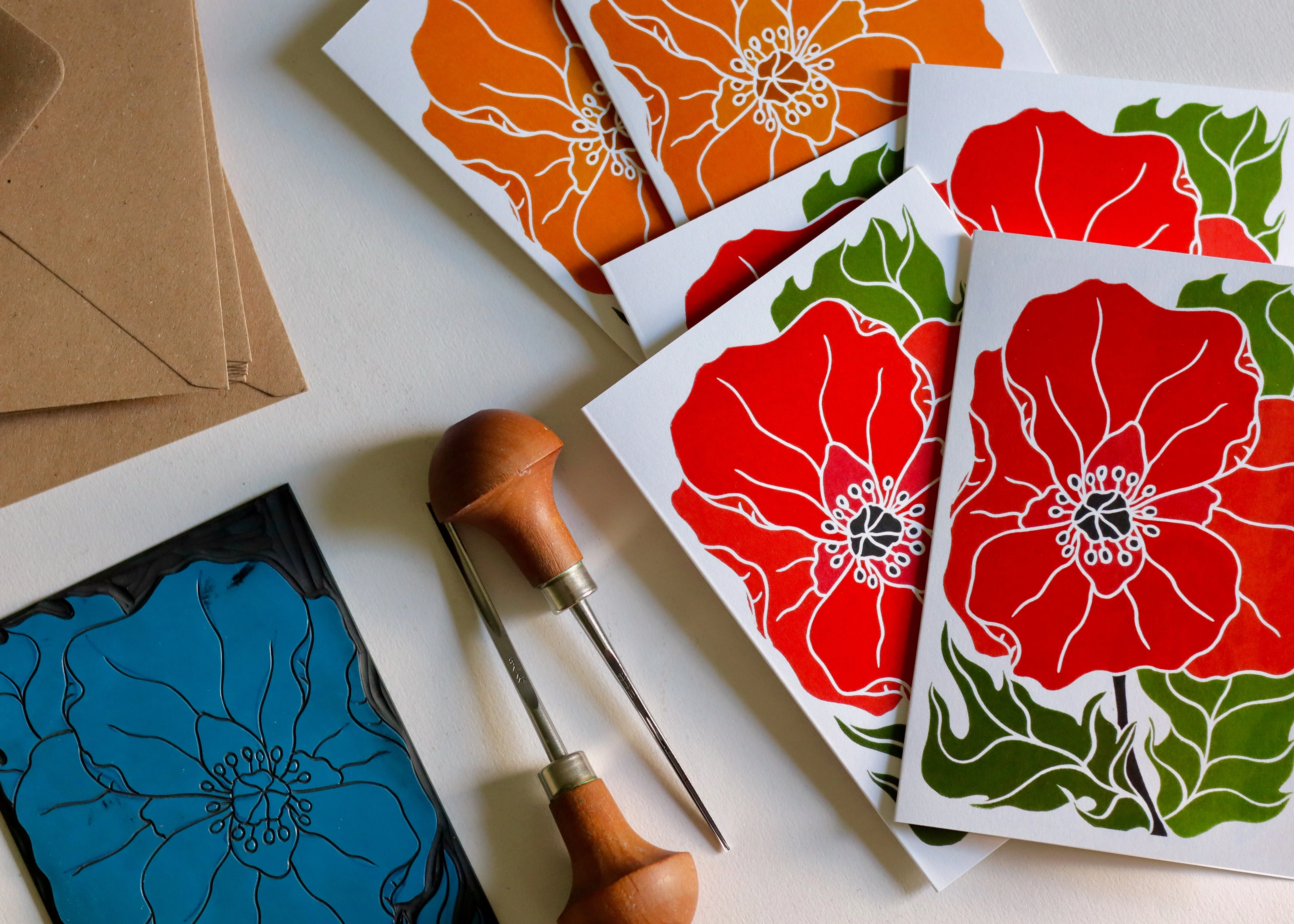 Graceful Wild Poppies in Pink Notecards | Set of 8 Notecards & Envelopes - Image 5