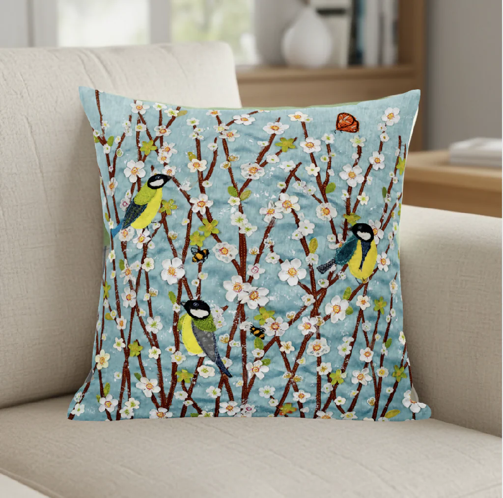 Great Tits Luxury Cushion