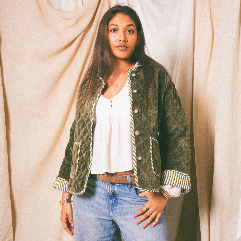 Green Burford Velvet Jacket
