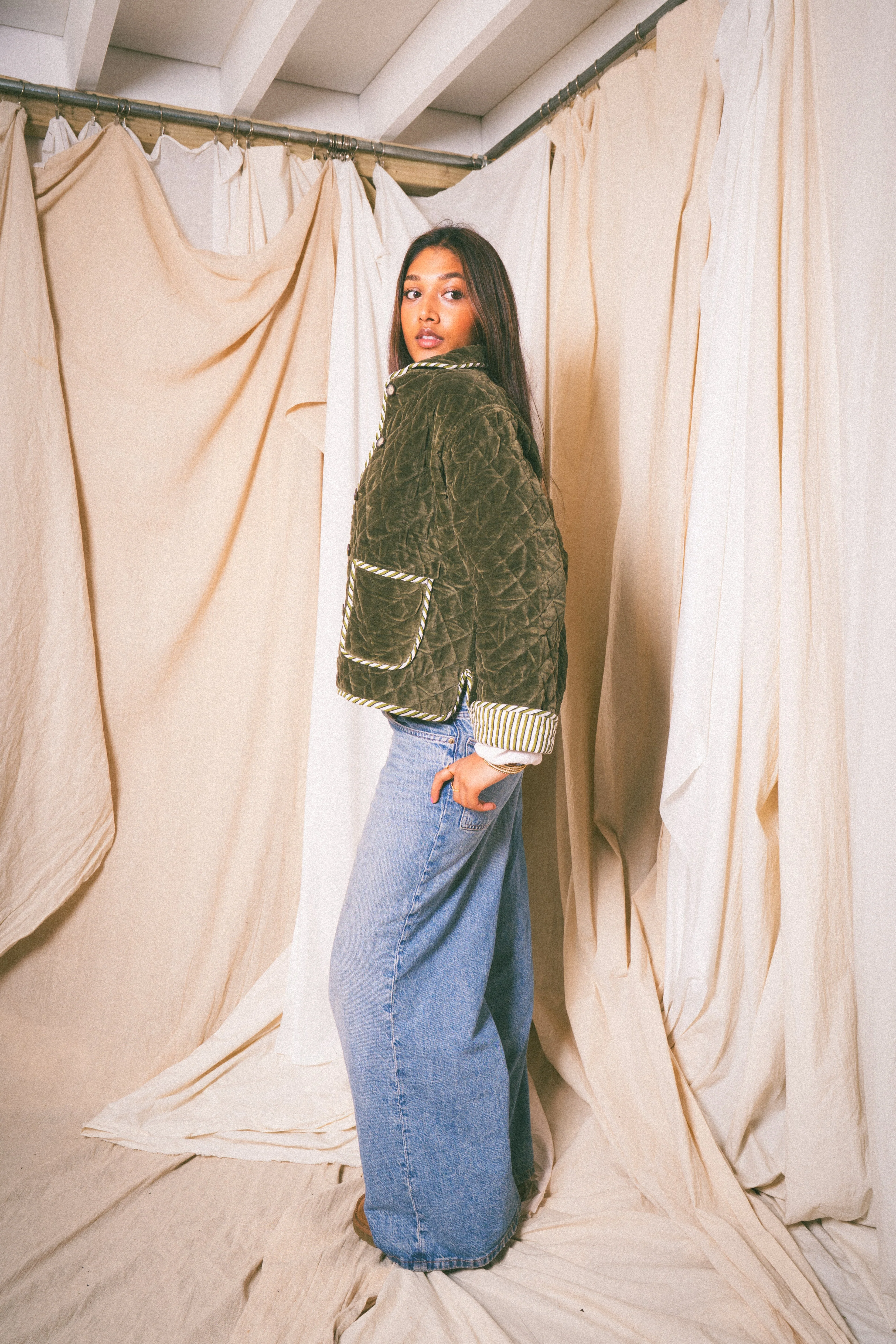 Green Burford Velvet Jacket - Image 5