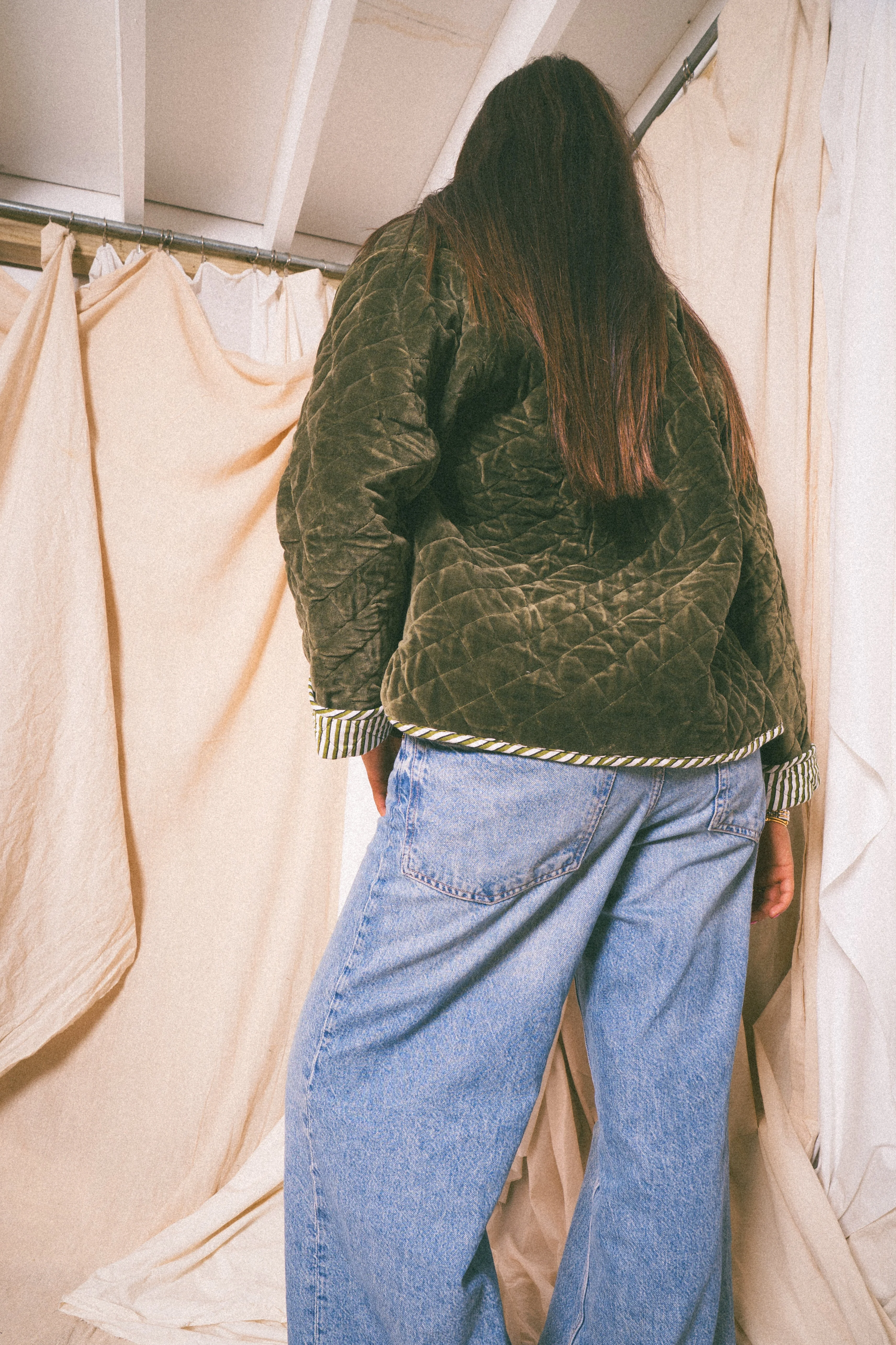 Green Burford Velvet Jacket - Image 7