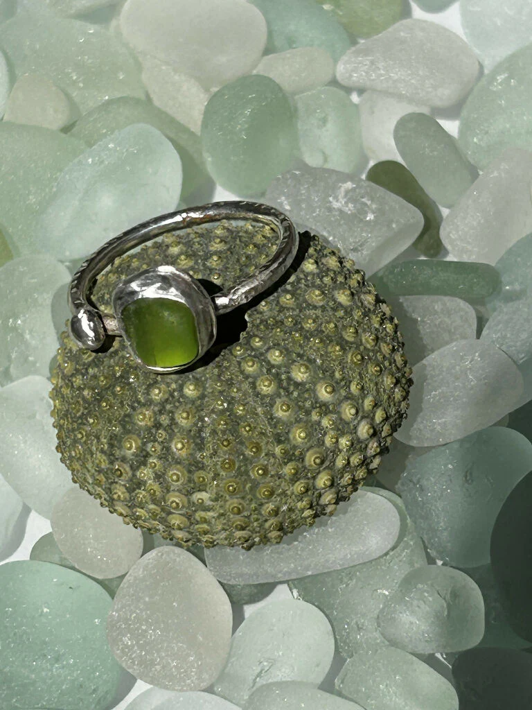 Green Sea Glass Ring - Image 3