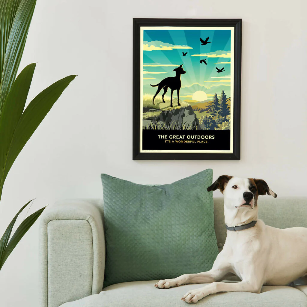 GREYHOUND OR WHIPPET 'THE GREAT OUTDOORS’ LIMITED EDITION ART PRINT - Image 7