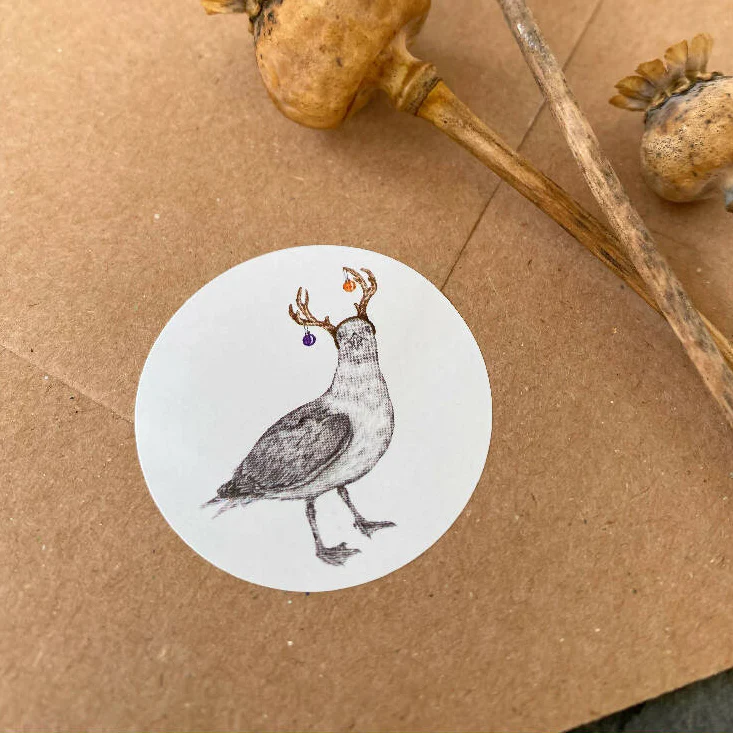 30 Gull Christmas Stickers - (15 per sheet) - Image 2