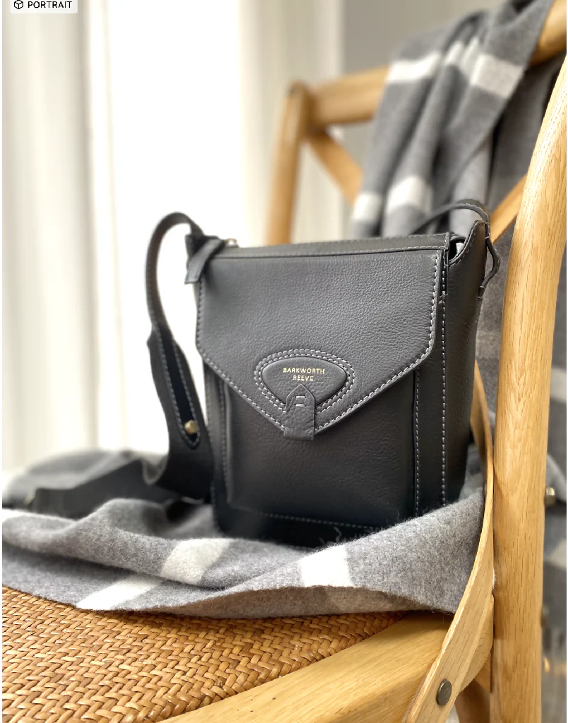 Hackthorn Leather Cross Body Bag in Black - Image 10
