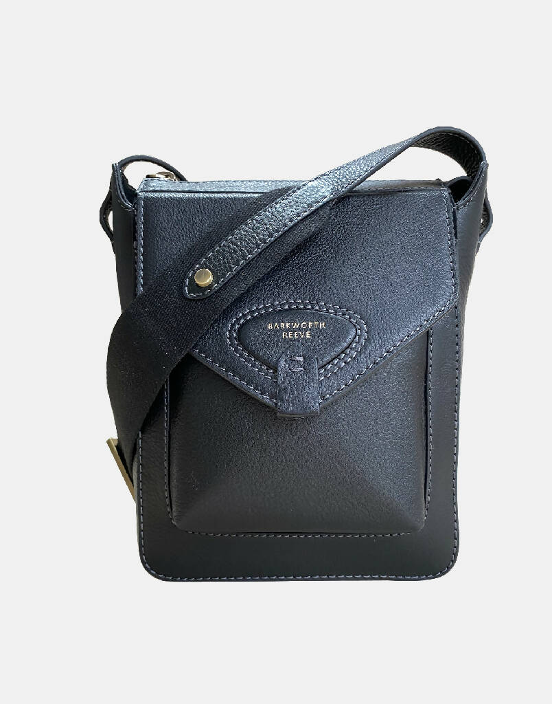 Hackthorn Leather Cross Body Bag in Black - Image 2