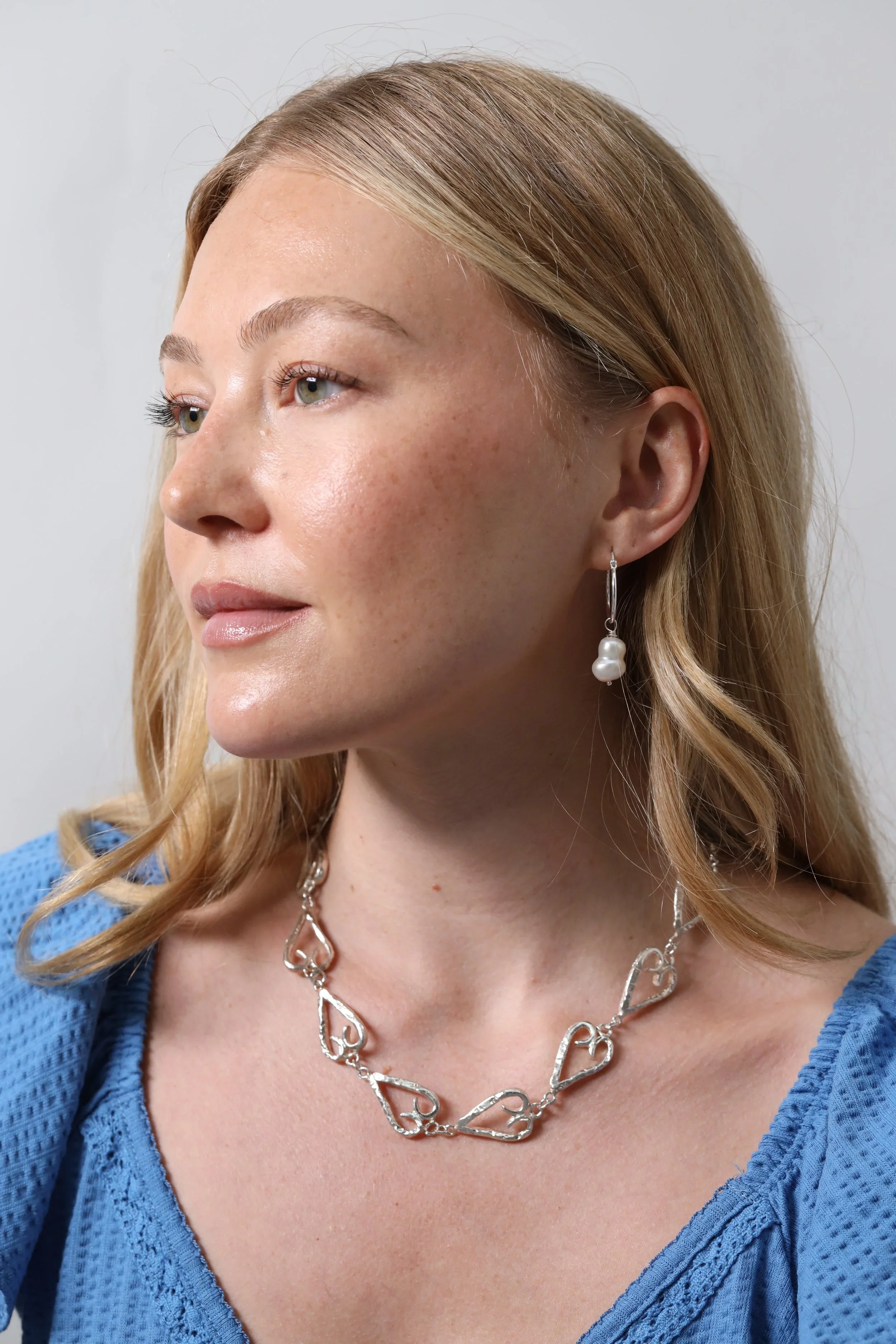 Hammered Heart Necklace - Image 2
