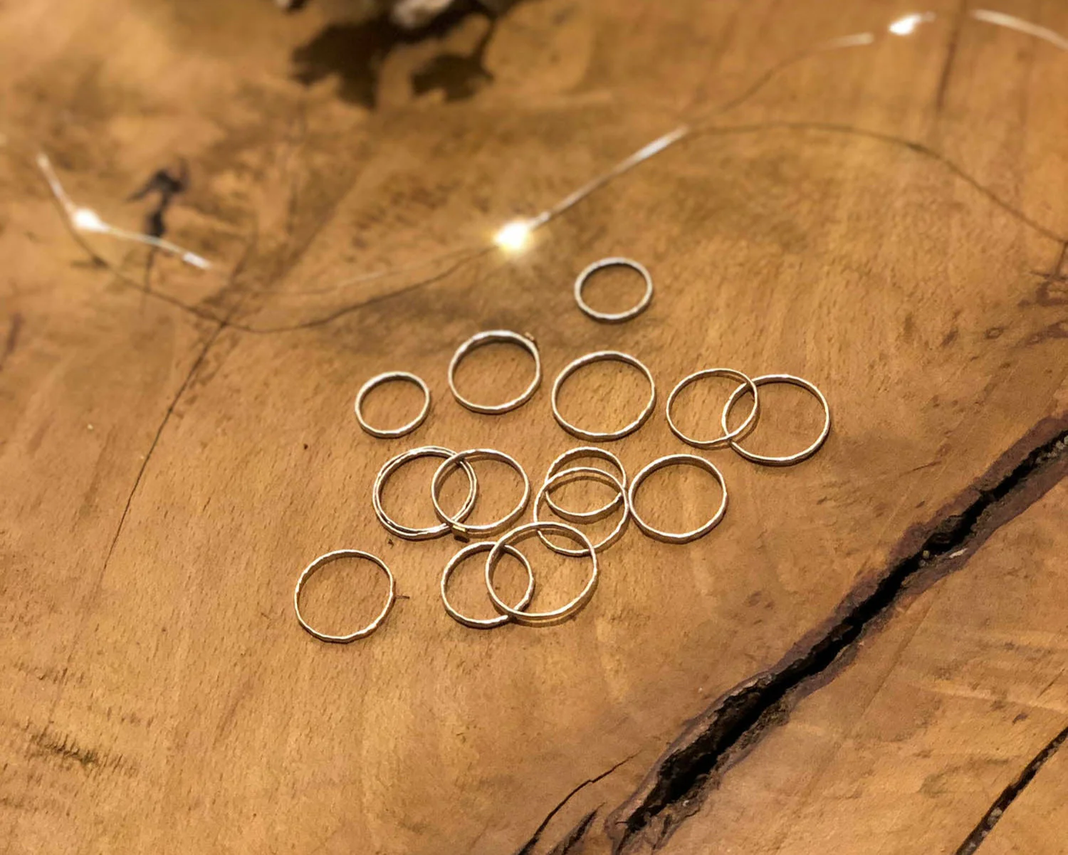 Hammered Recycled Silver Ring - Image 2