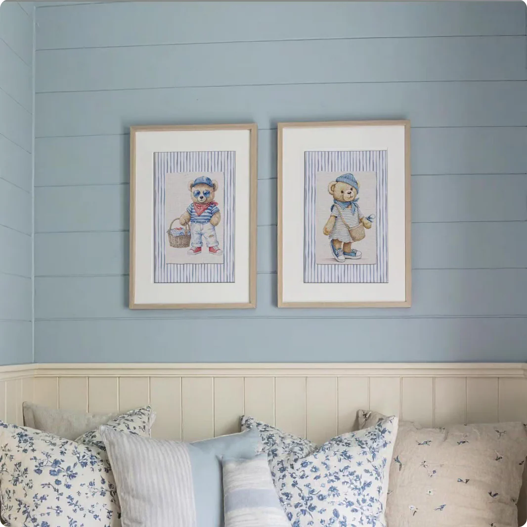 Hamptons Bear Girl Striped Print - Image 8