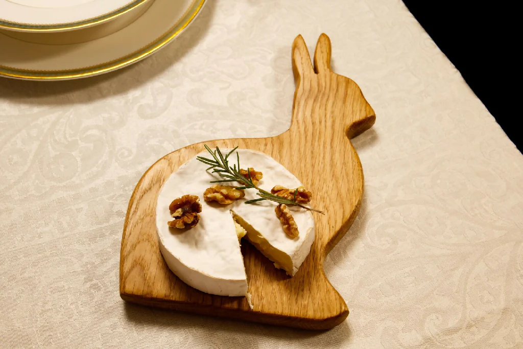 Hand Carved Wooden Rabbit Charcuterie Board - Image 3