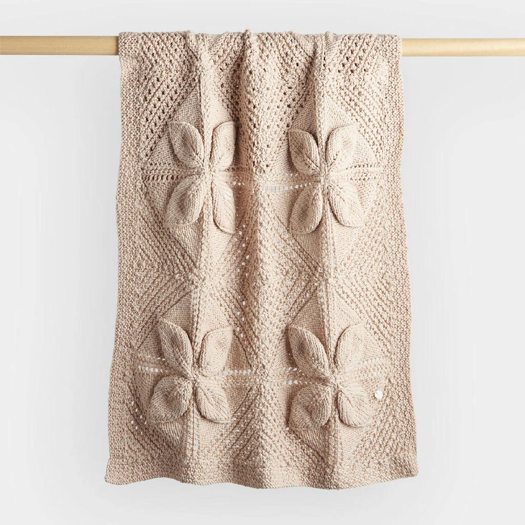 Hand Knitted Merino Heirloom Blanket - Image 3