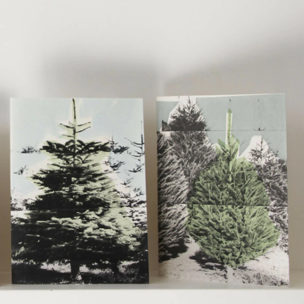 Hand Printed Christmas Tree Cards - Image 3