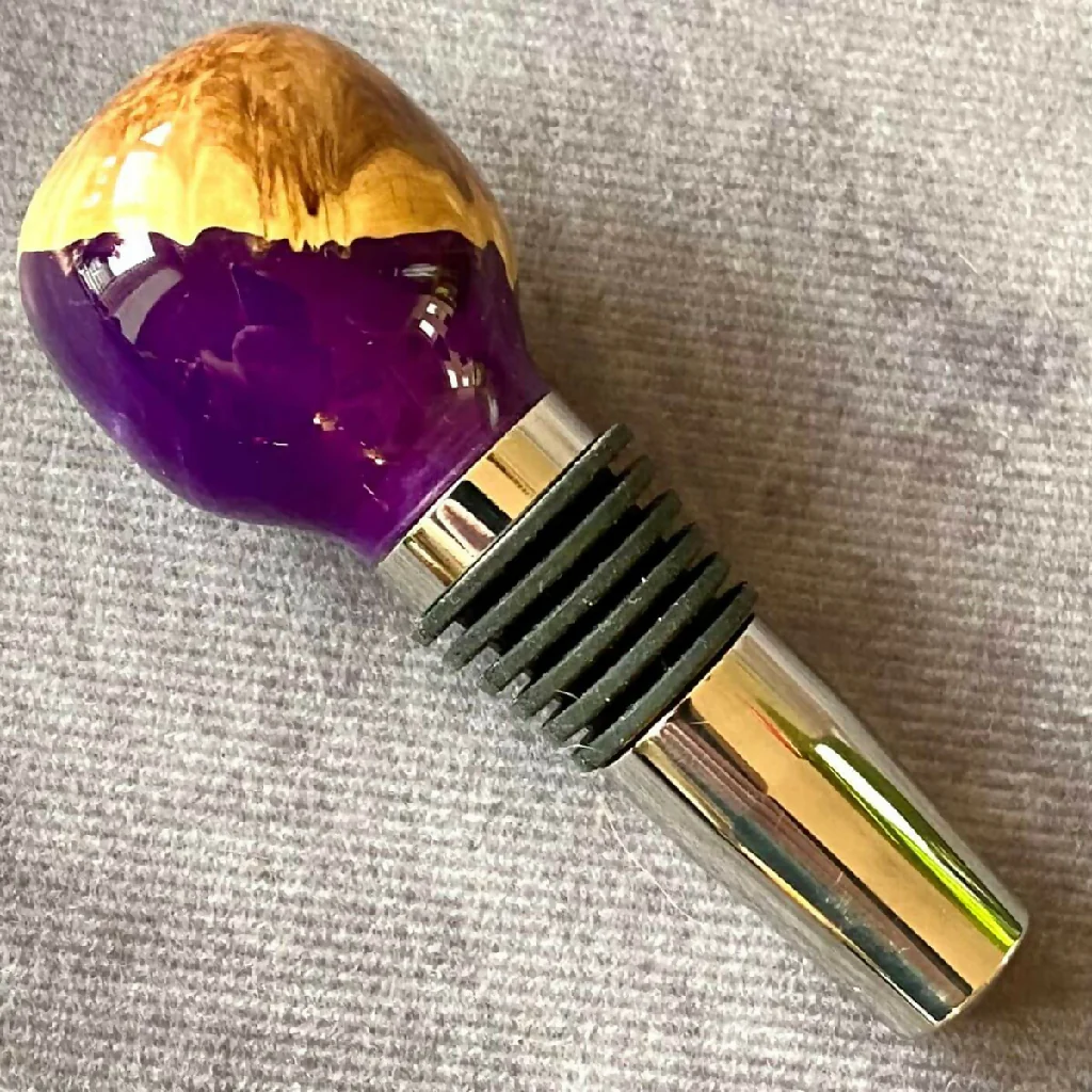 Hand-Turned Wooden Wine Bottle Stopper | Unique Sustainable Gift - Image 7