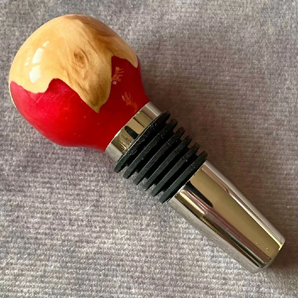 Hand-Turned Wooden Wine Bottle Stopper | Unique Sustainable Gift - Image 8