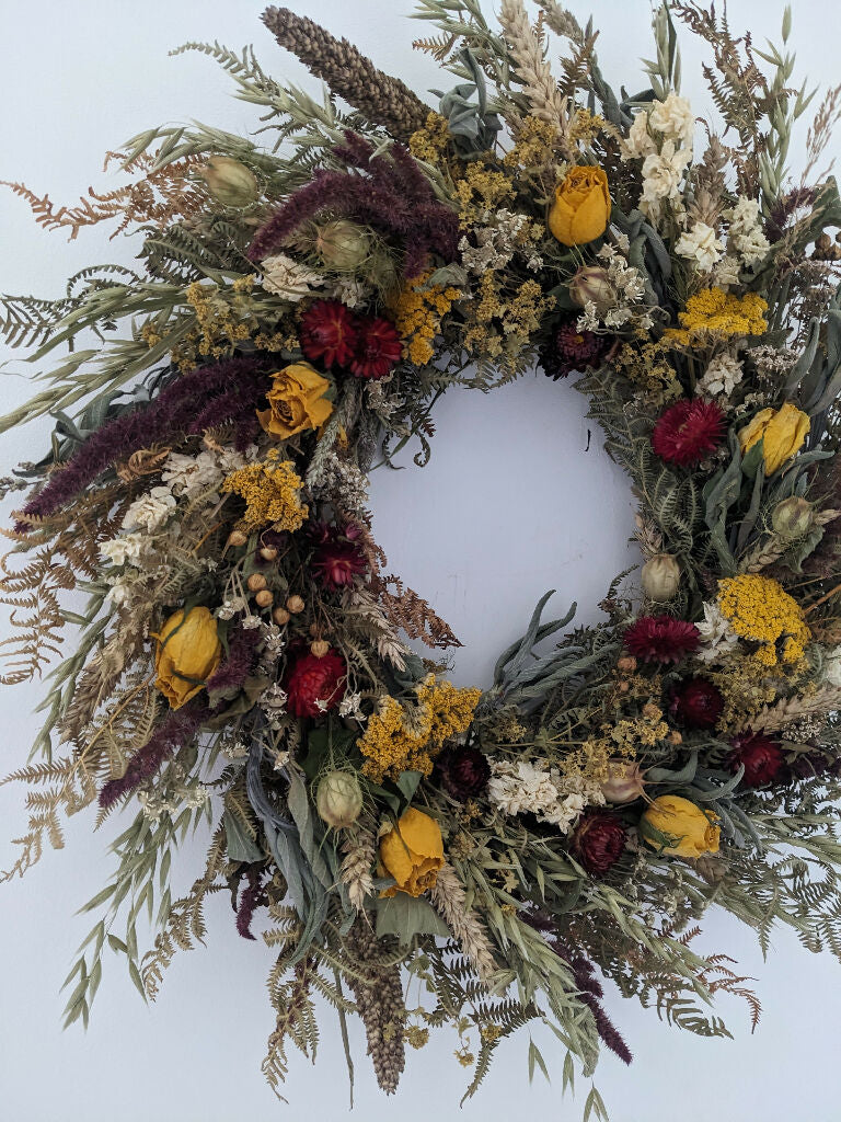 Handcrafted Everlasting Wreath From Naturally Dried Flowers - Image 2