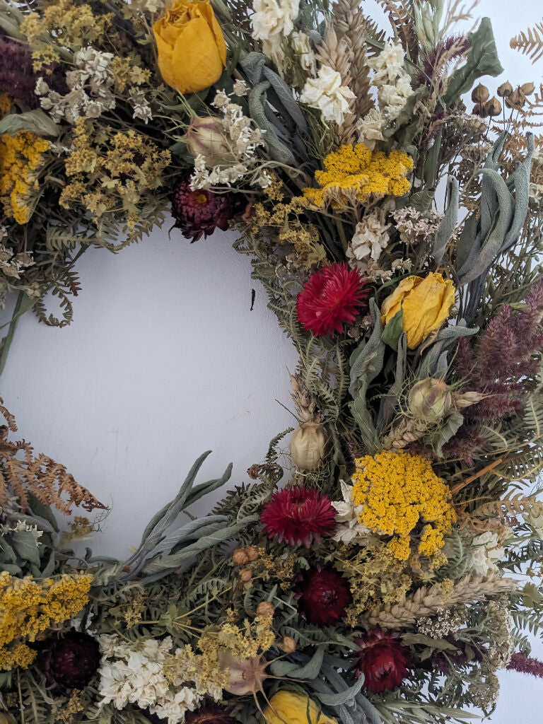 Handcrafted Everlasting Wreath From Naturally Dried Flowers - Image 5