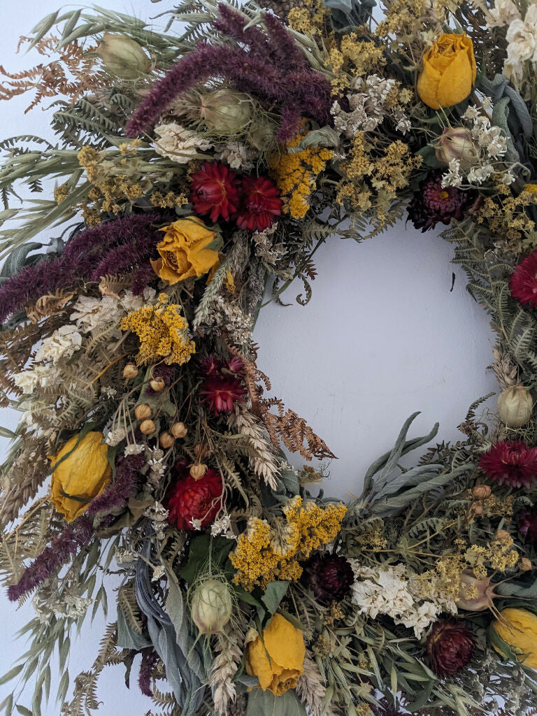 Handcrafted Everlasting Wreath From Naturally Dried Flowers - Image 6